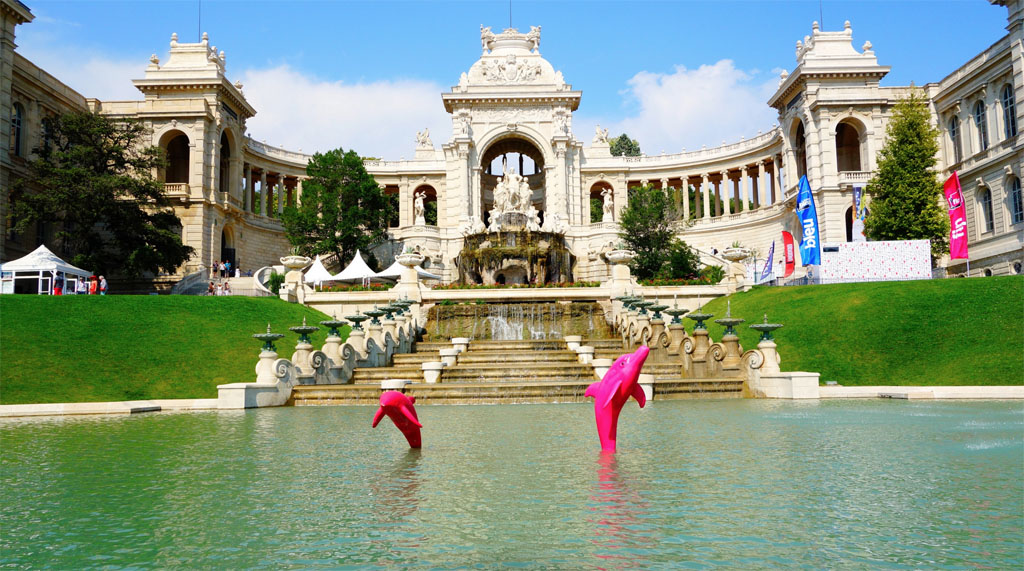Palais Longchamp et fontaine